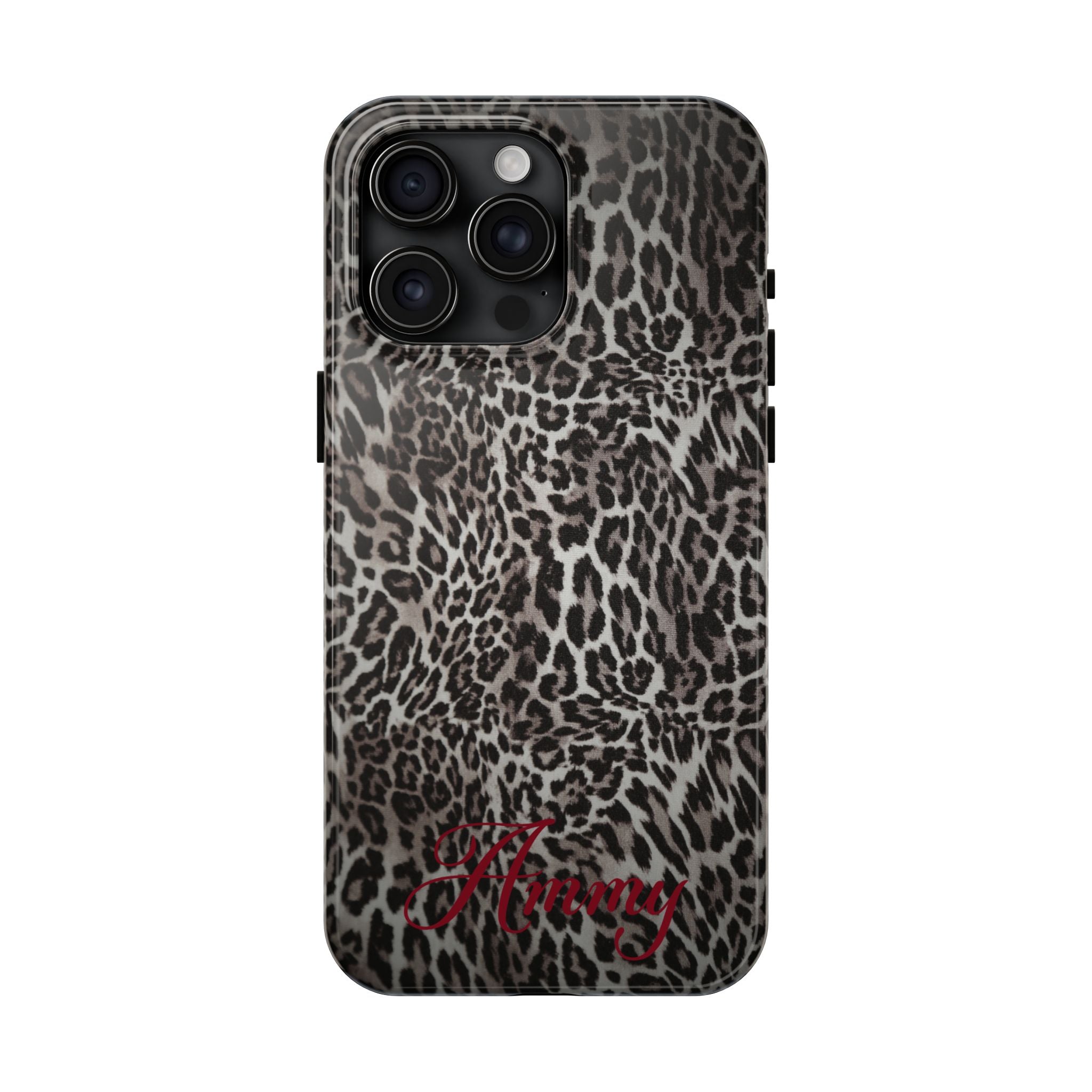 FAUX FUR LEOPARD IPHONE CASE PERSONALIZED