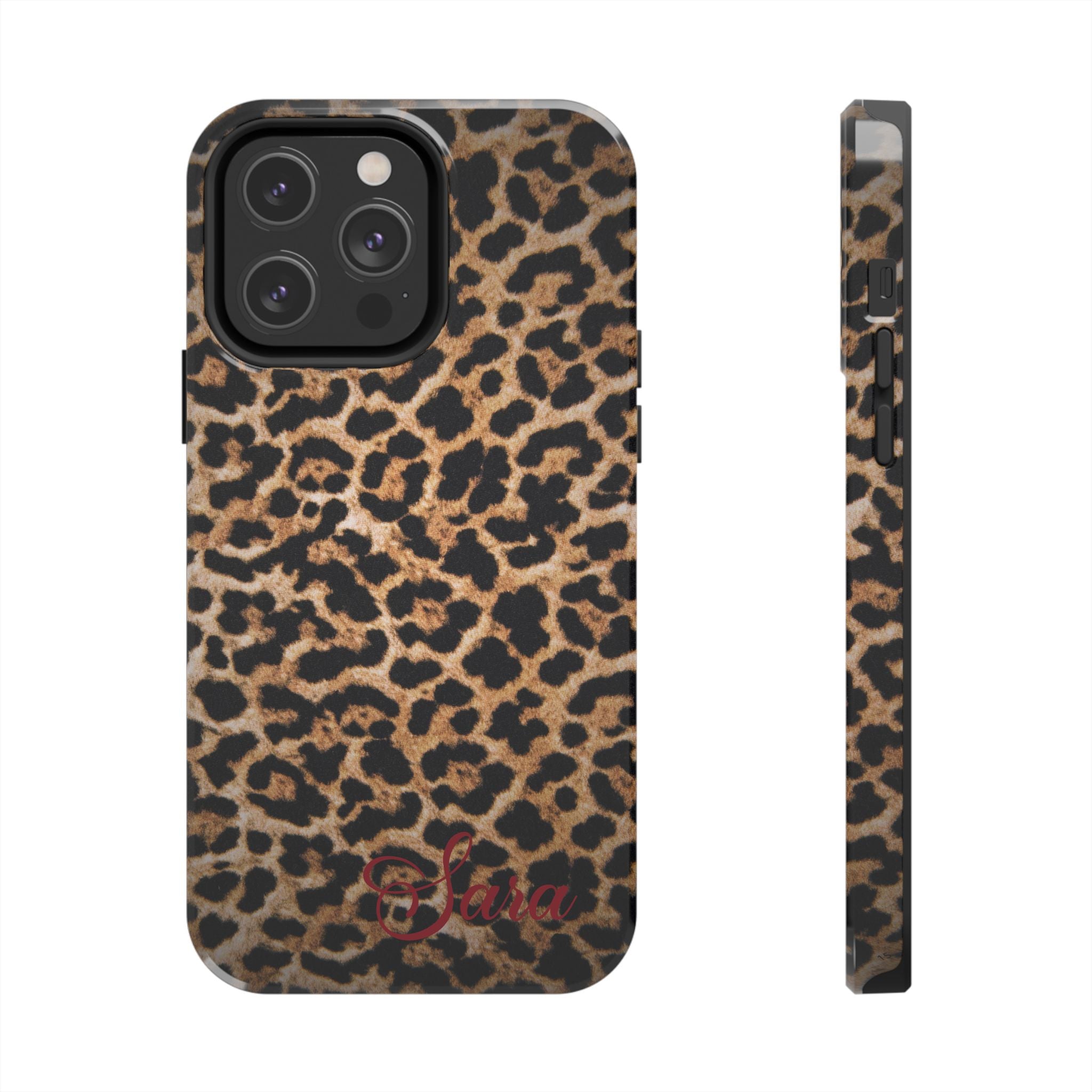 LEOPARD PRINT IPHONE CASE PERSONALIZED