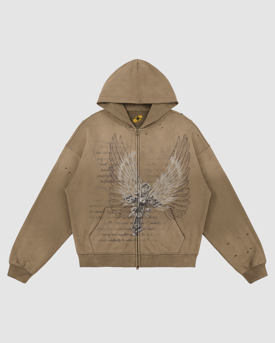 ANGELIC DECAY UNISEX ZIP HOODIE