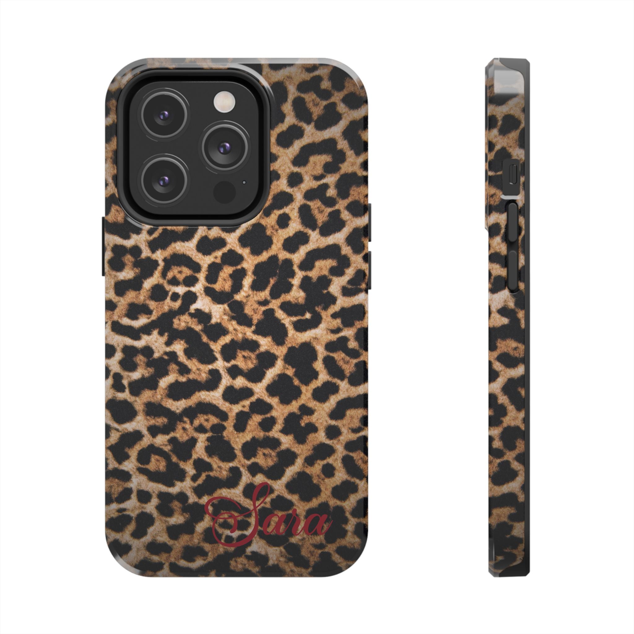 LEOPARD PRINT IPHONE CASE PERSONALIZED