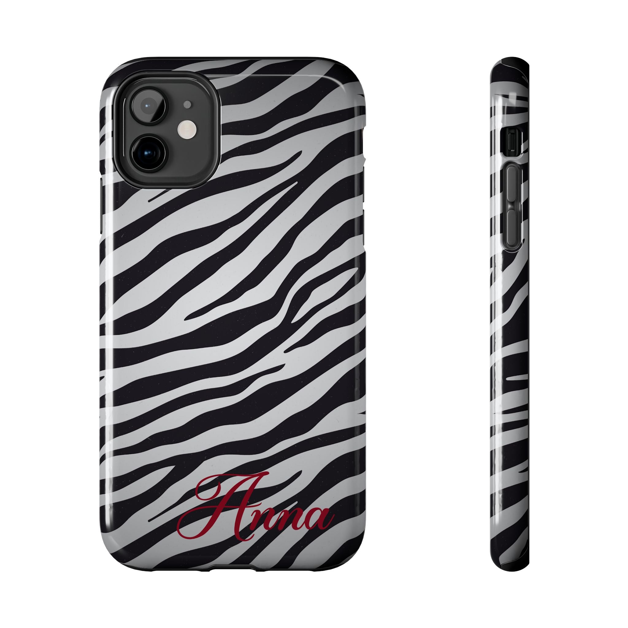 ZEBRA PRINT IPHONE CASE PERSONALIZED