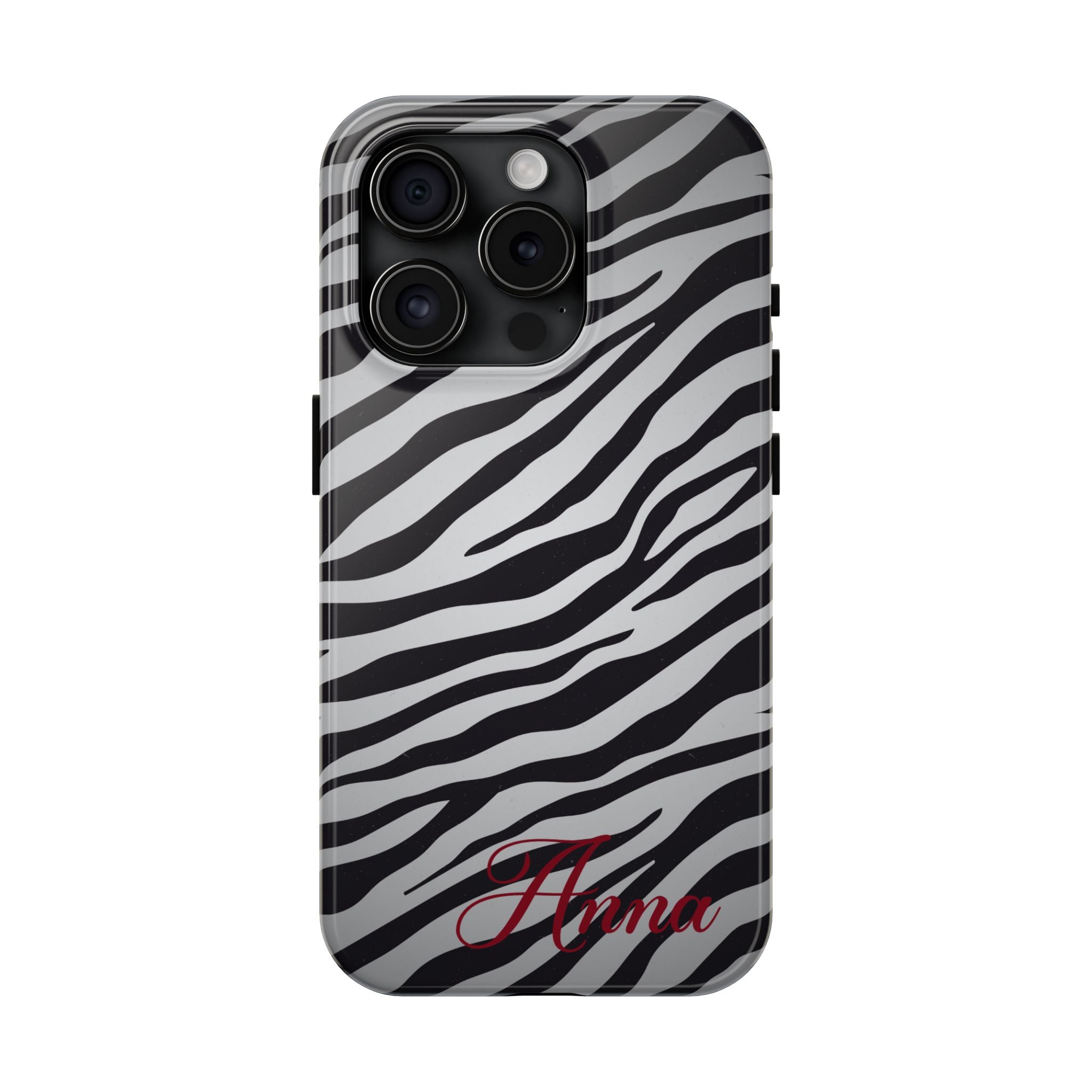 ZEBRA PRINT IPHONE CASE PERSONALIZED