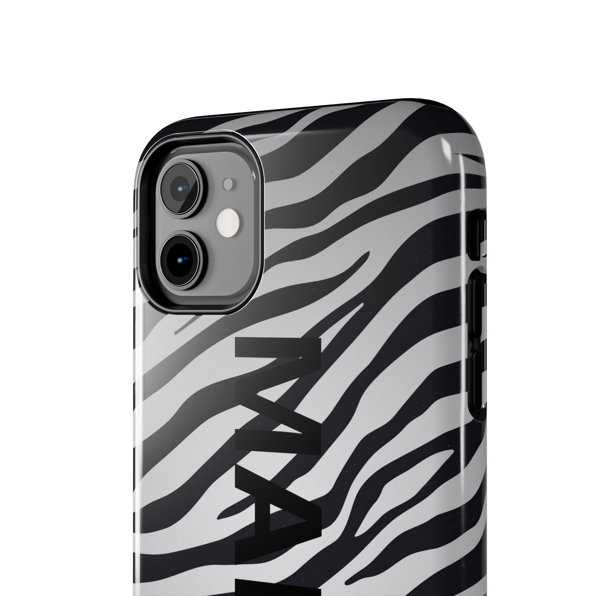 ZEBRA PRINT IPHONE CASE PERSONALIZED