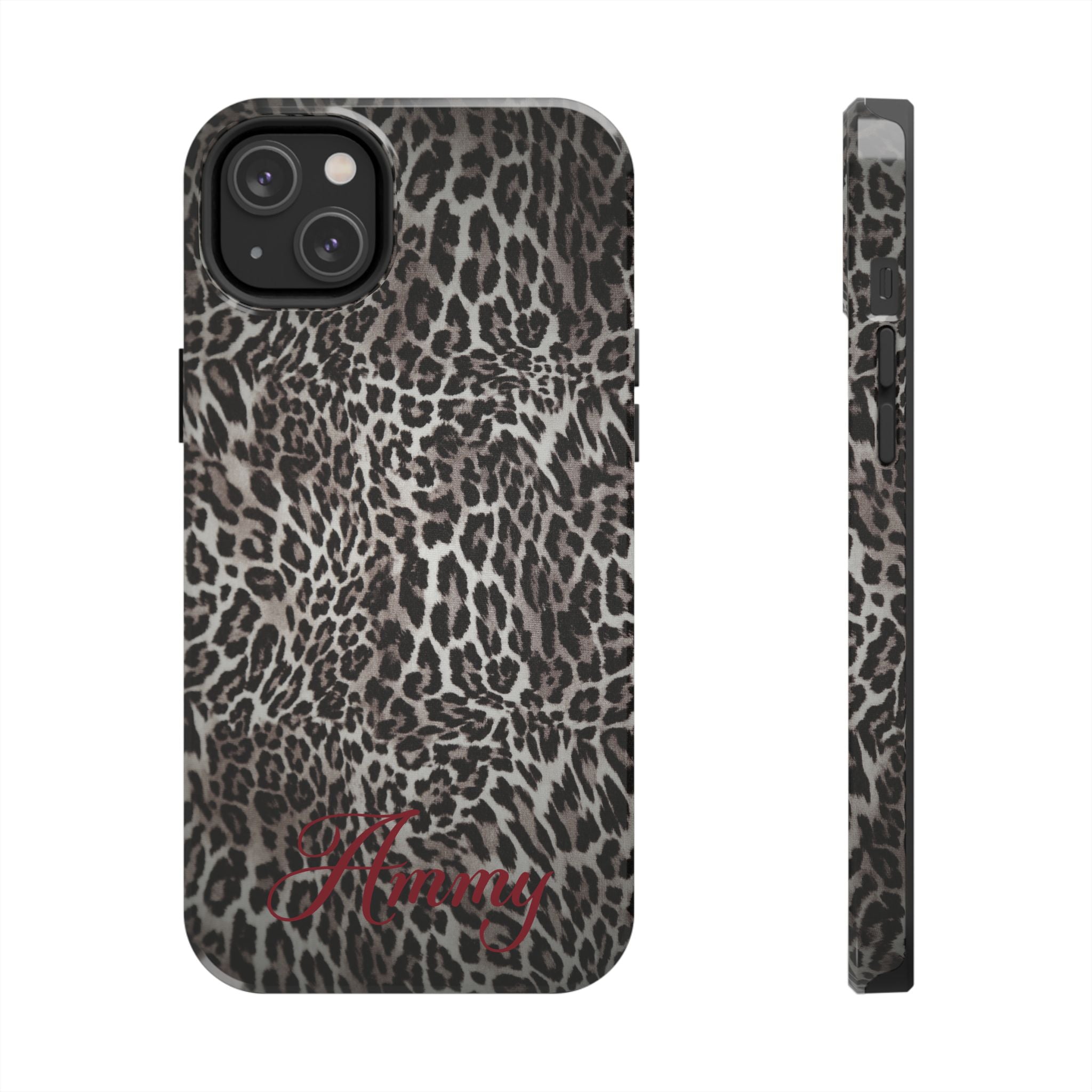 FAUX FUR LEOPARD IPHONE CASE PERSONALIZED