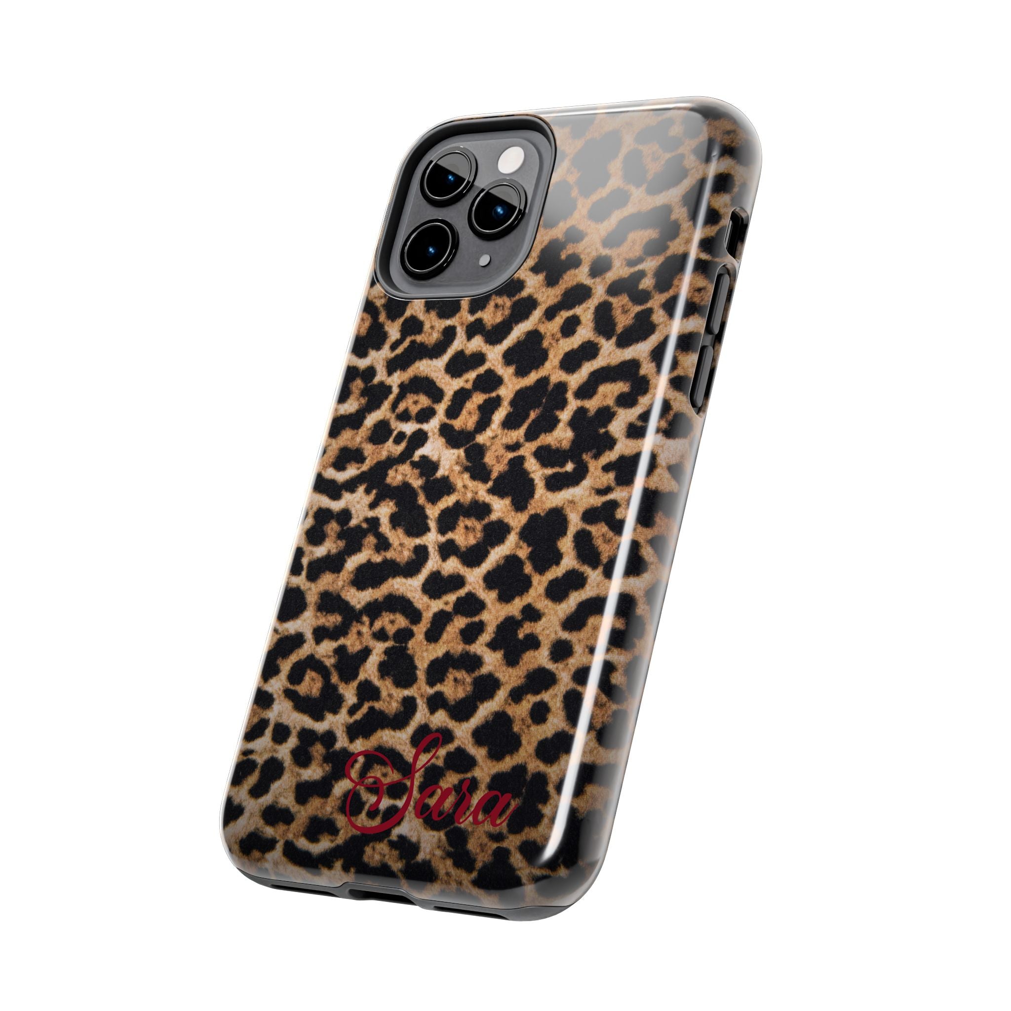 LEOPARD PRINT IPHONE CASE PERSONALIZED