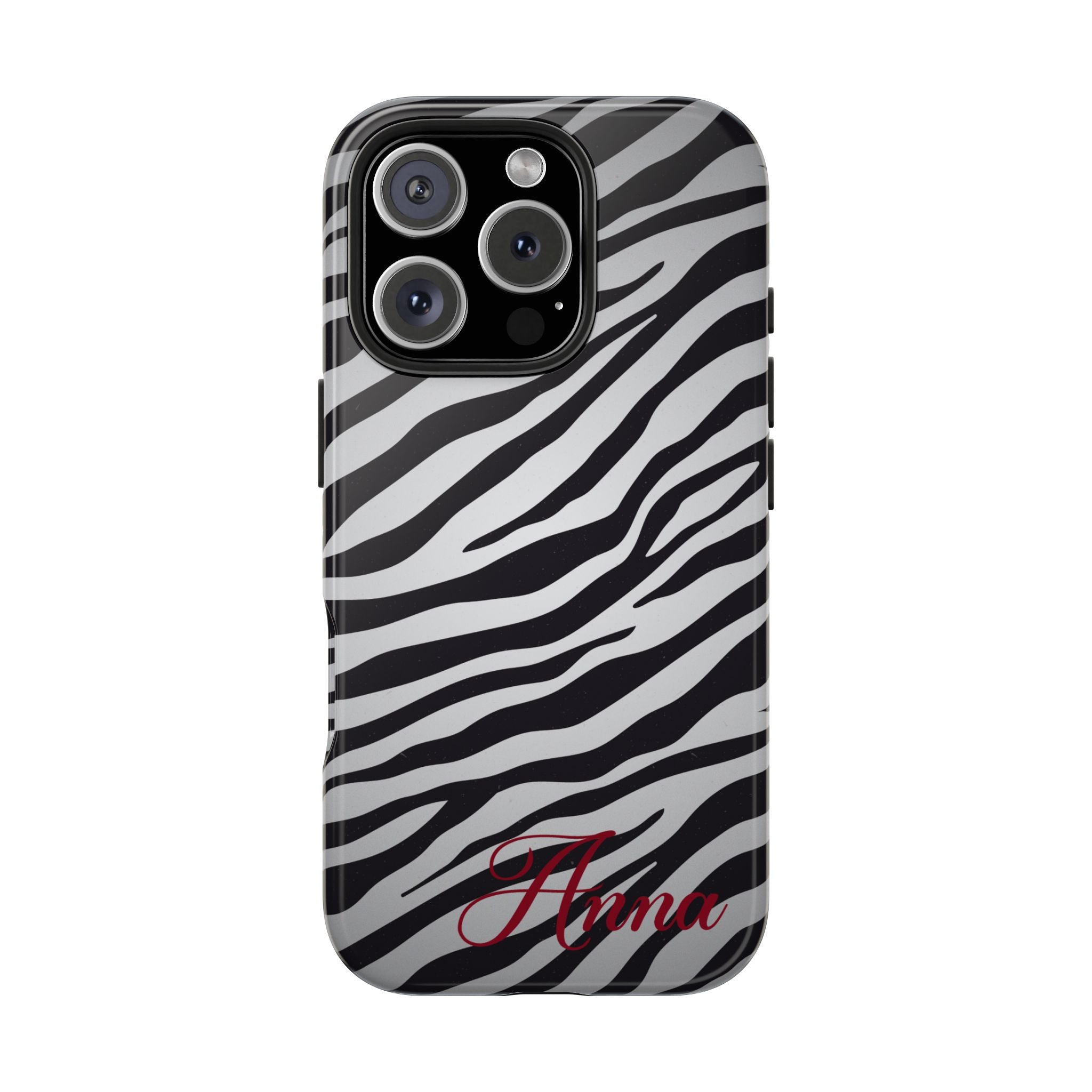 ZEBRA PRINT IPHONE CASE PERSONALIZED