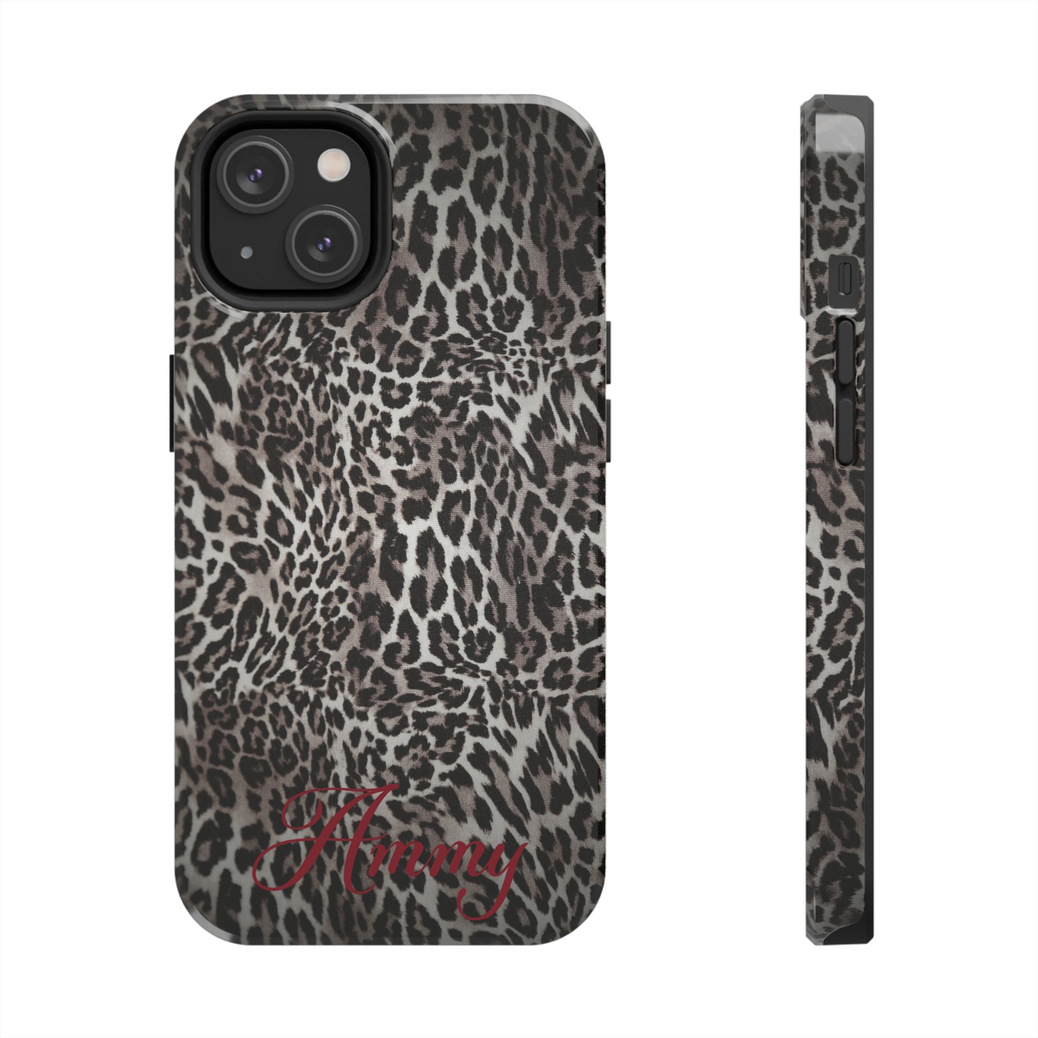 FAUX FUR LEOPARD IPHONE CASE PERSONALIZED