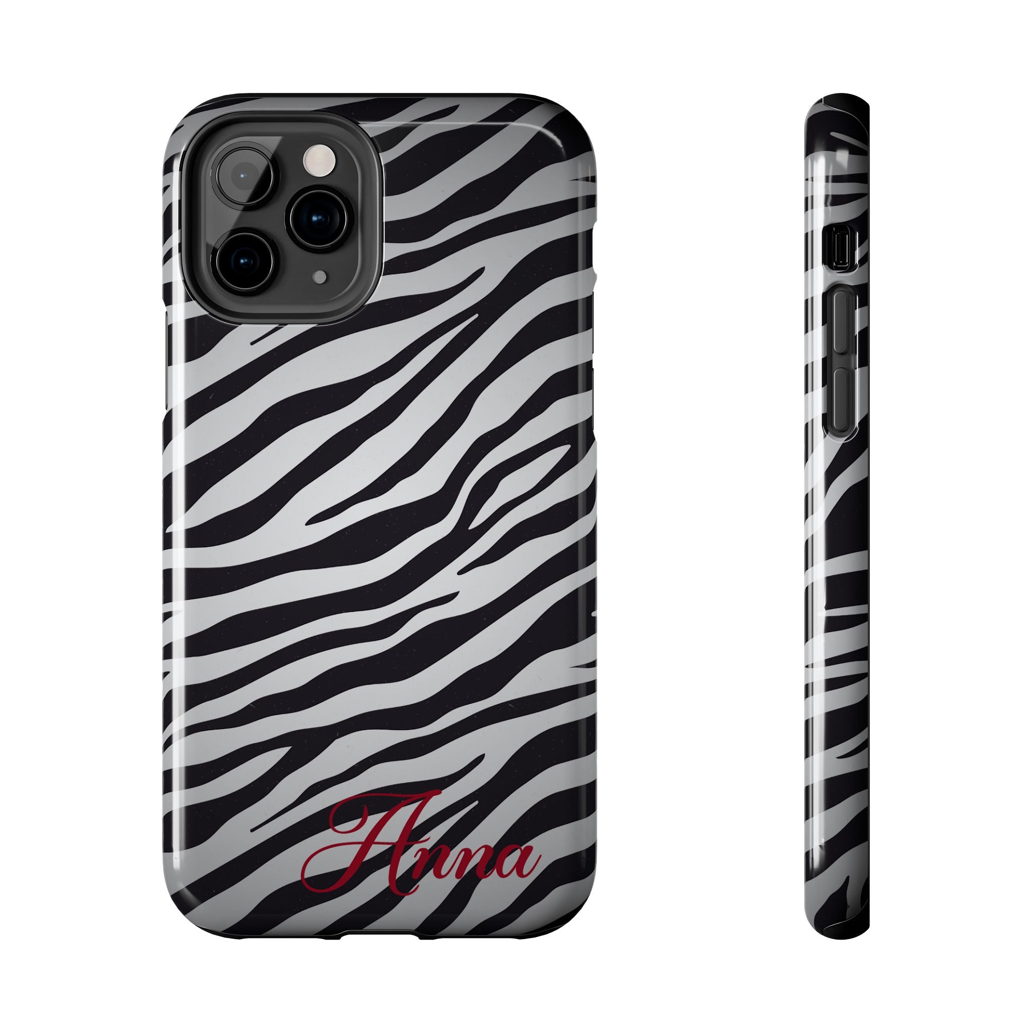 ZEBRA PRINT IPHONE CASE PERSONALIZED