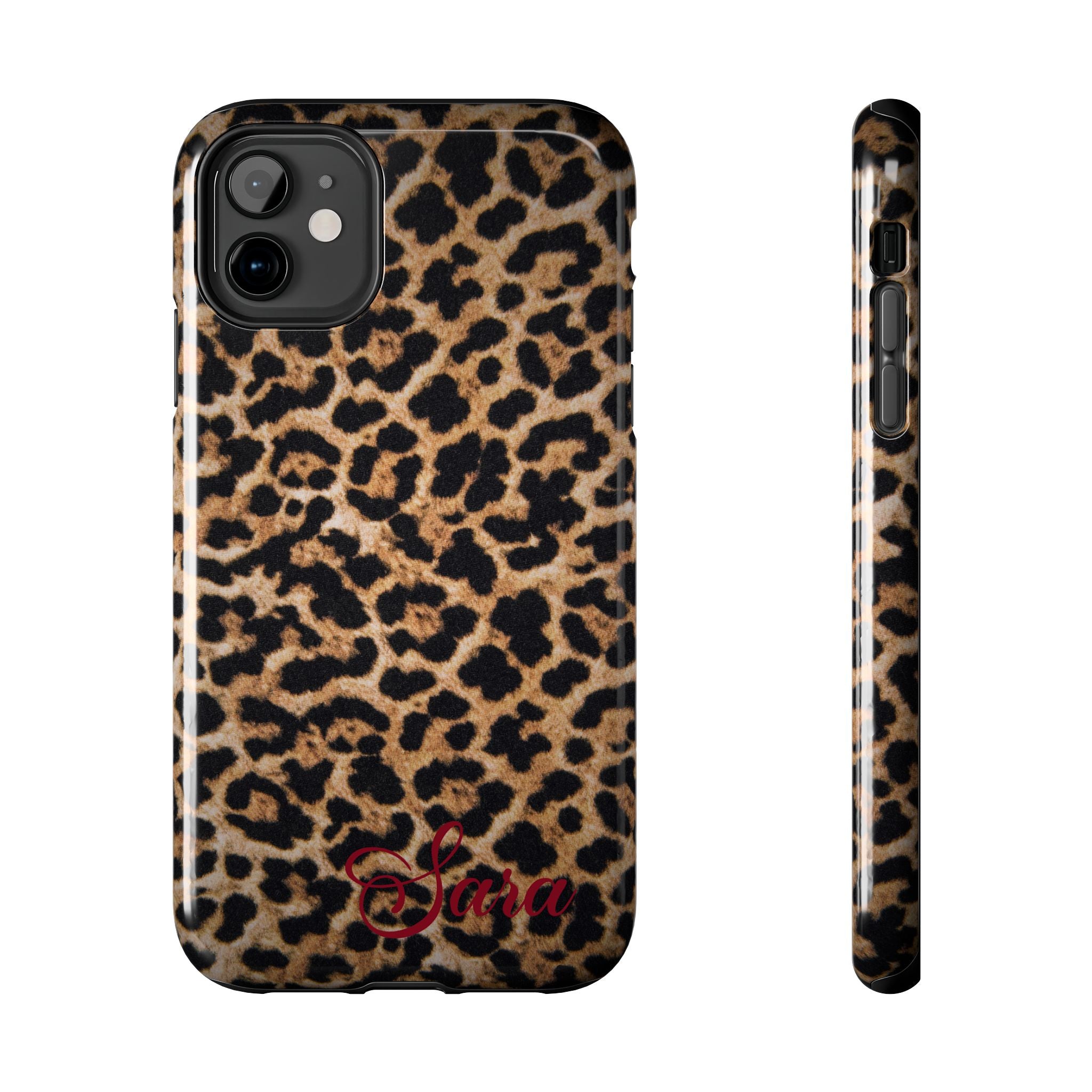 LEOPARD PRINT IPHONE CASE PERSONALIZED