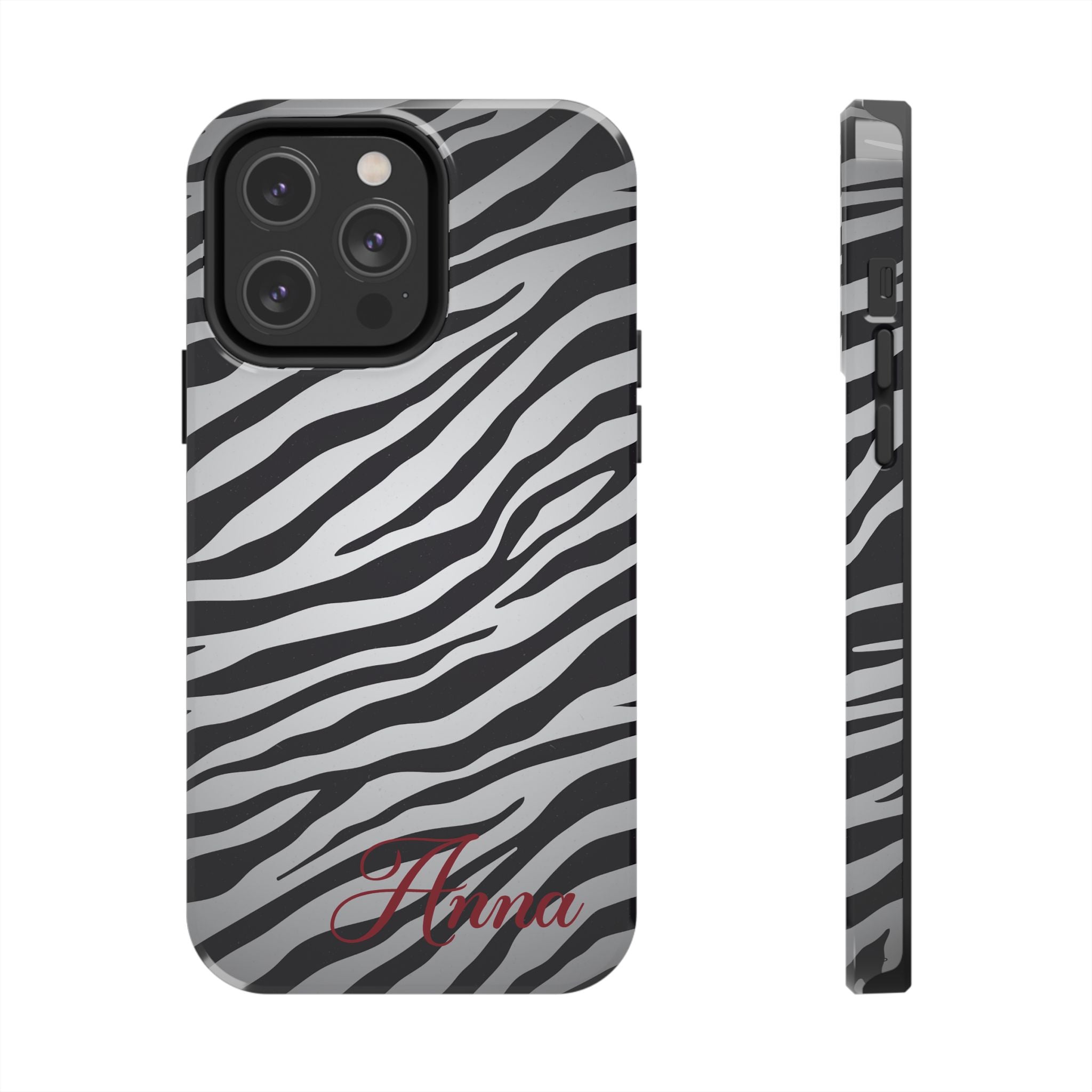 ZEBRA PRINT IPHONE CASE PERSONALIZED