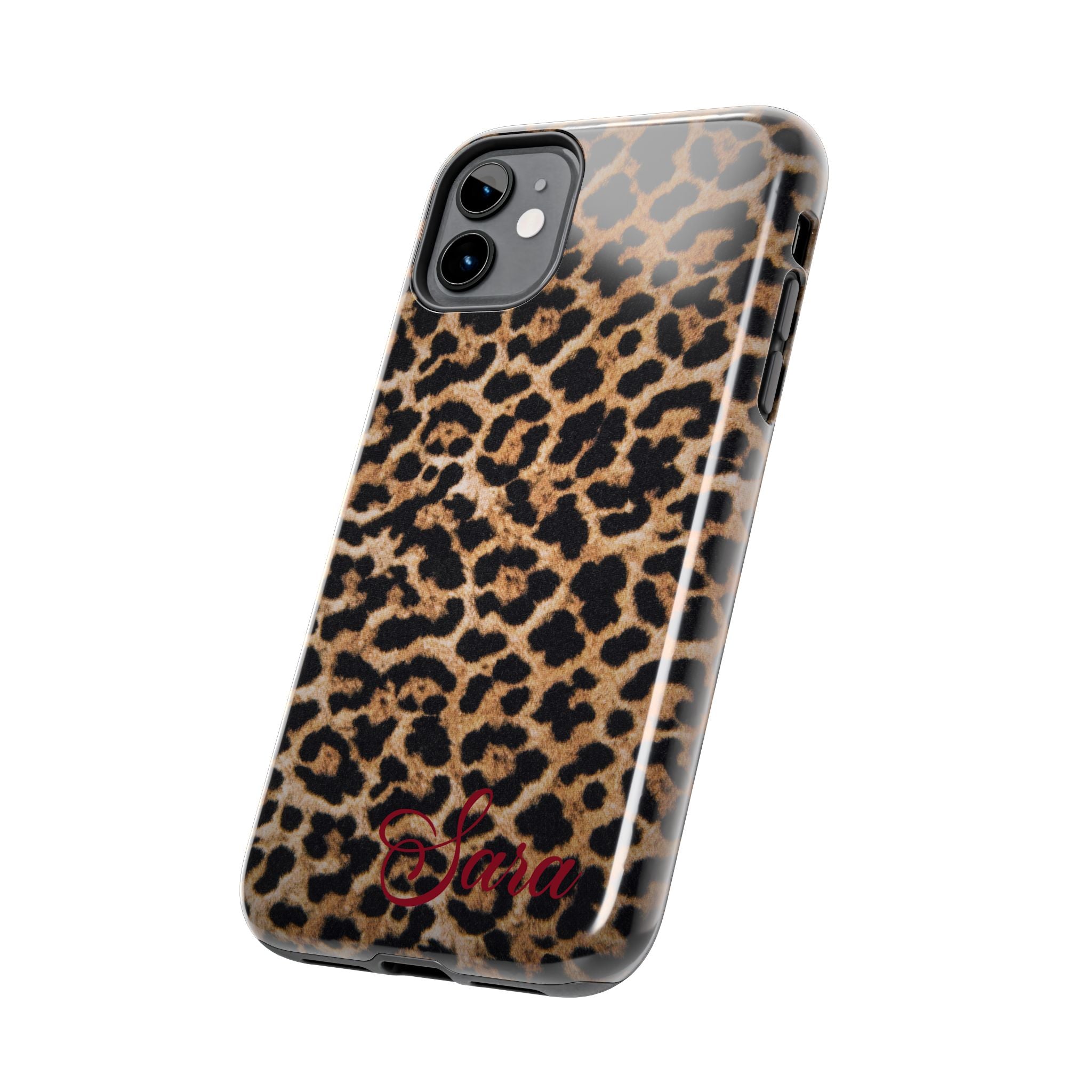 LEOPARD PRINT IPHONE CASE PERSONALIZED