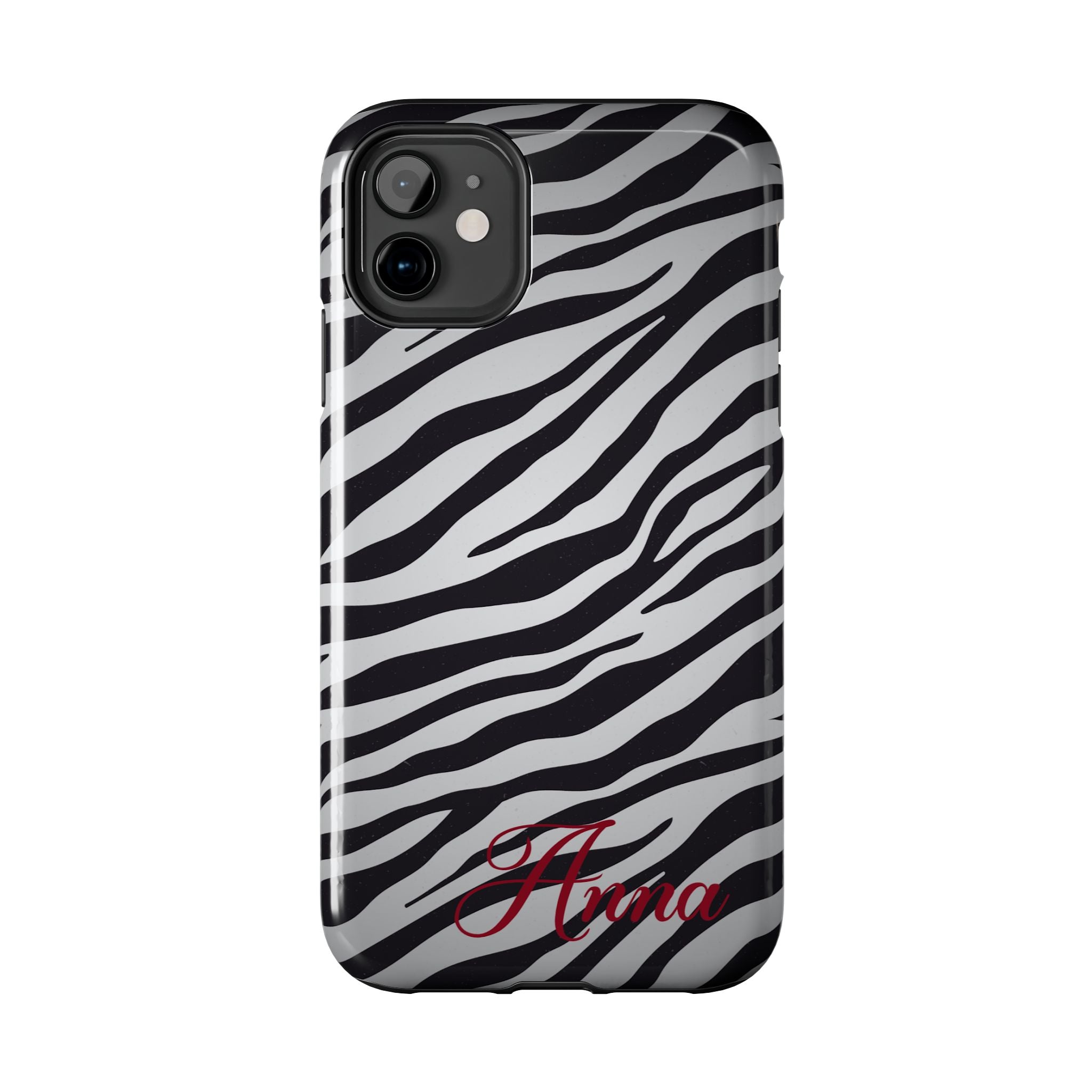ZEBRA PRINT IPHONE CASE PERSONALIZED
