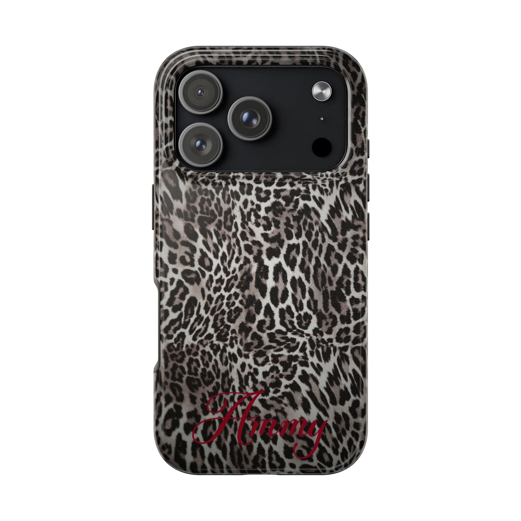 FAUX FUR LEOPARD IPHONE CASE PERSONALIZED