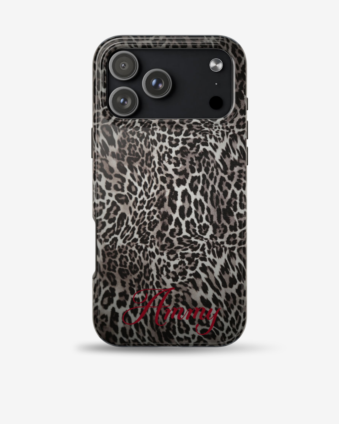 FAUX FUR LEOPARD IPHONE CASE PERSONALIZED