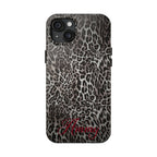 FAUX FUR LEOPARD IPHONE CASE PERSONALIZED
