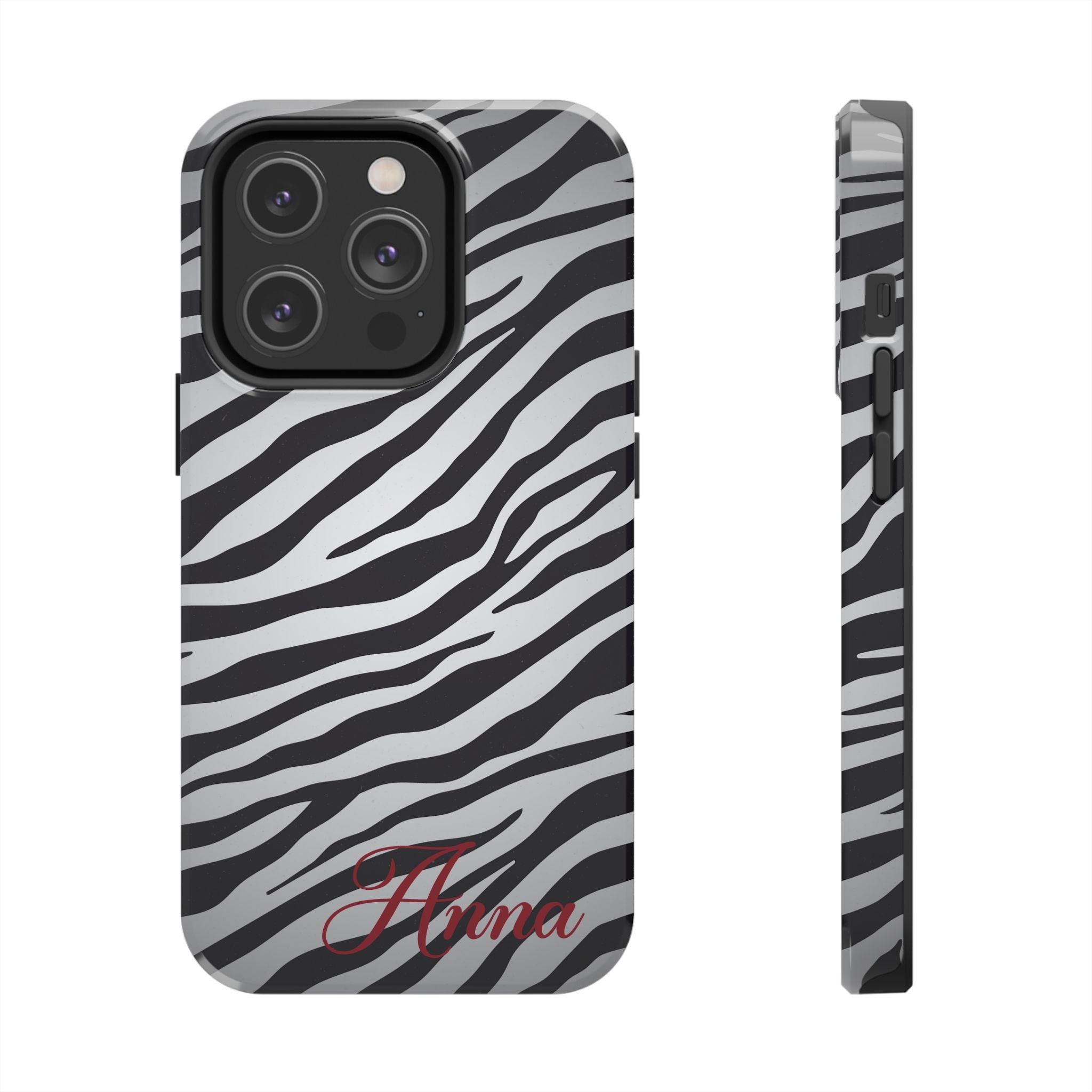 ZEBRA PRINT IPHONE CASE PERSONALIZED