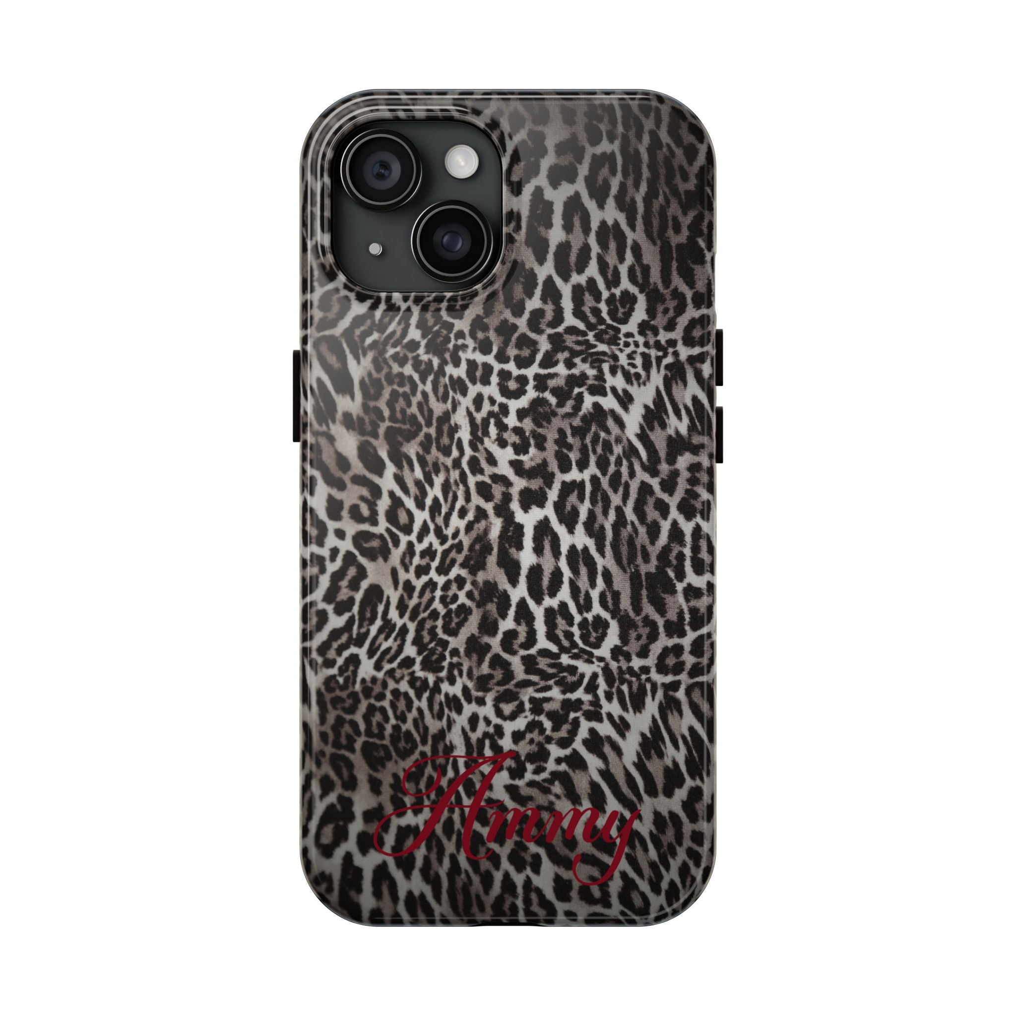 FAUX FUR LEOPARD IPHONE CASE PERSONALIZED