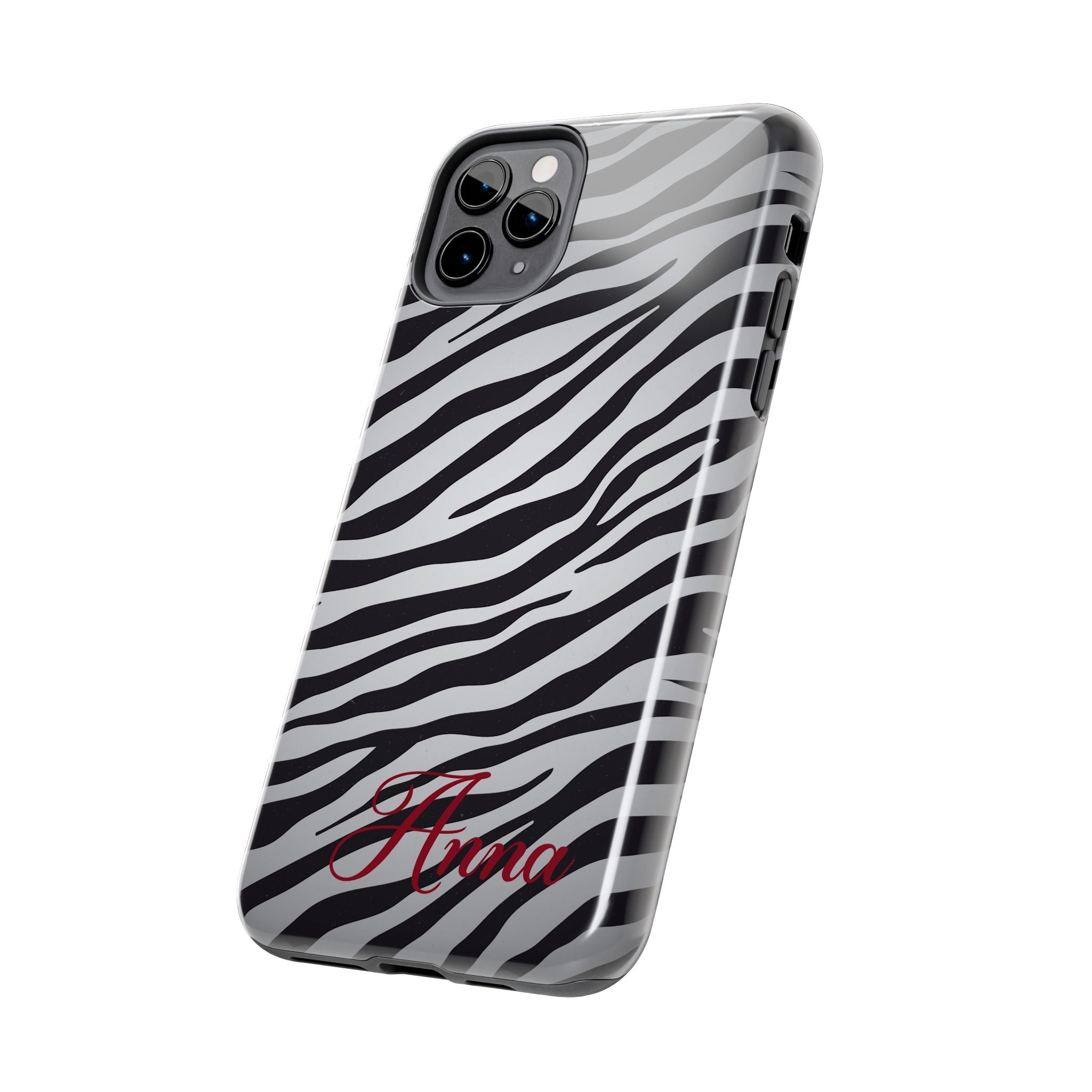 ZEBRA PRINT IPHONE CASE PERSONALIZED