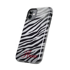 ZEBRA PRINT IPHONE CASE PERSONALIZED