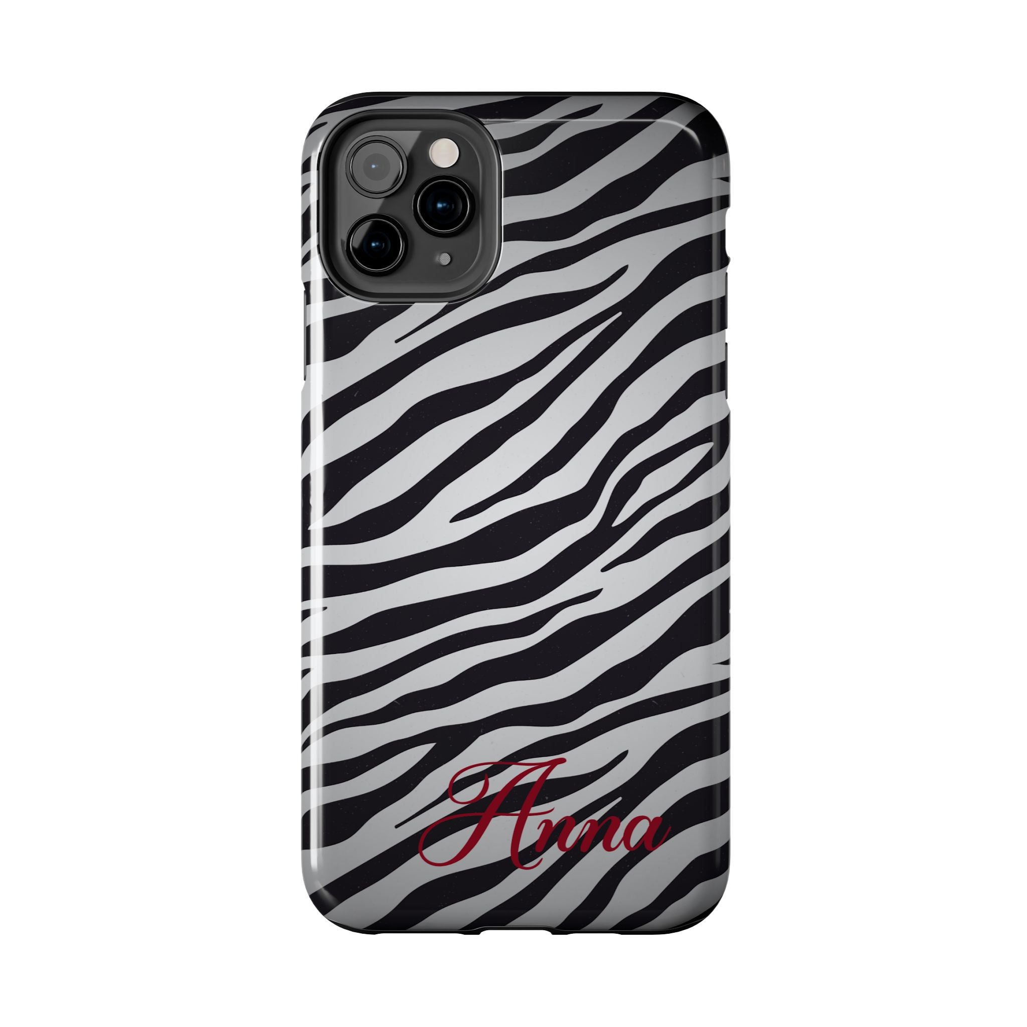 ZEBRA PRINT IPHONE CASE PERSONALIZED