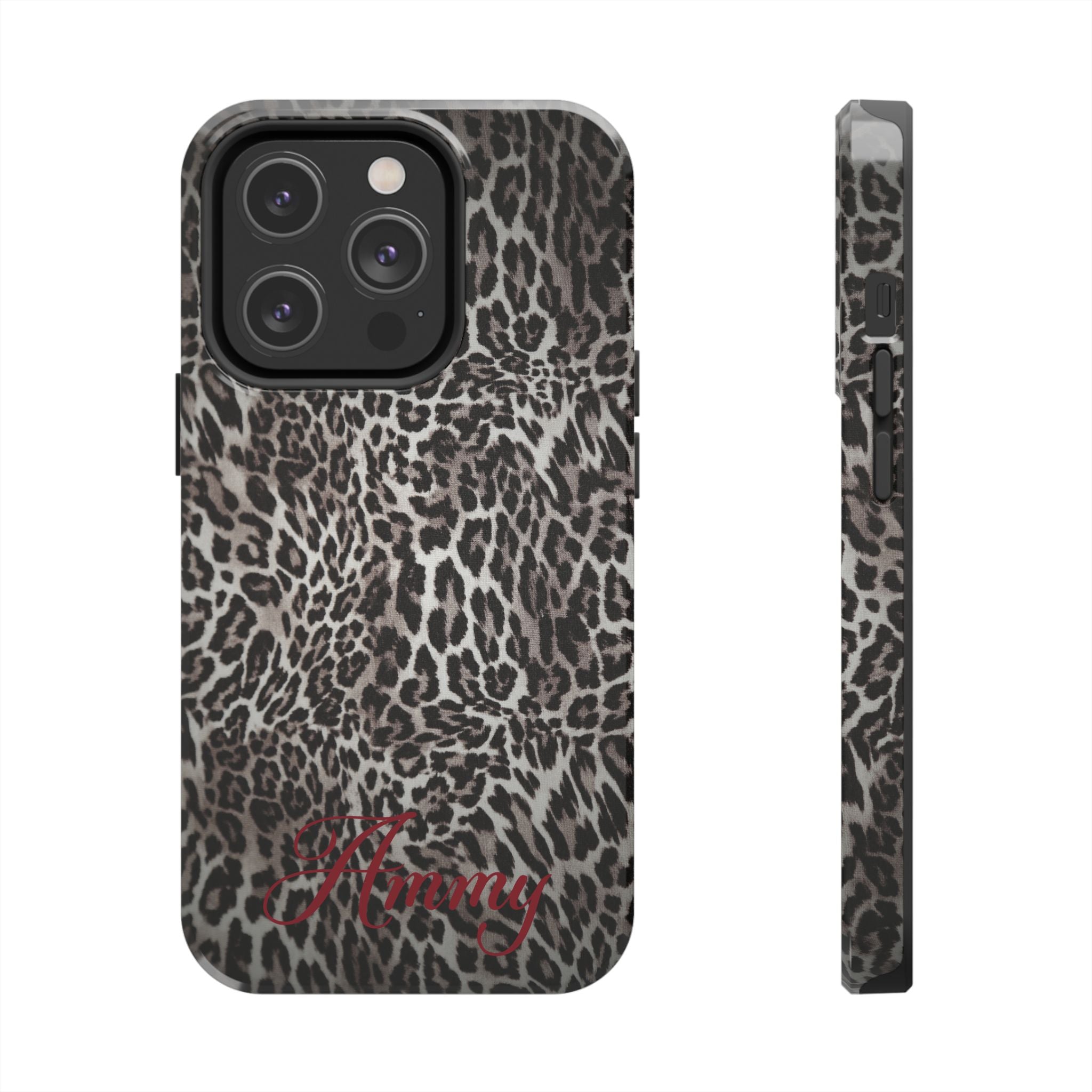FAUX FUR LEOPARD IPHONE CASE PERSONALIZED