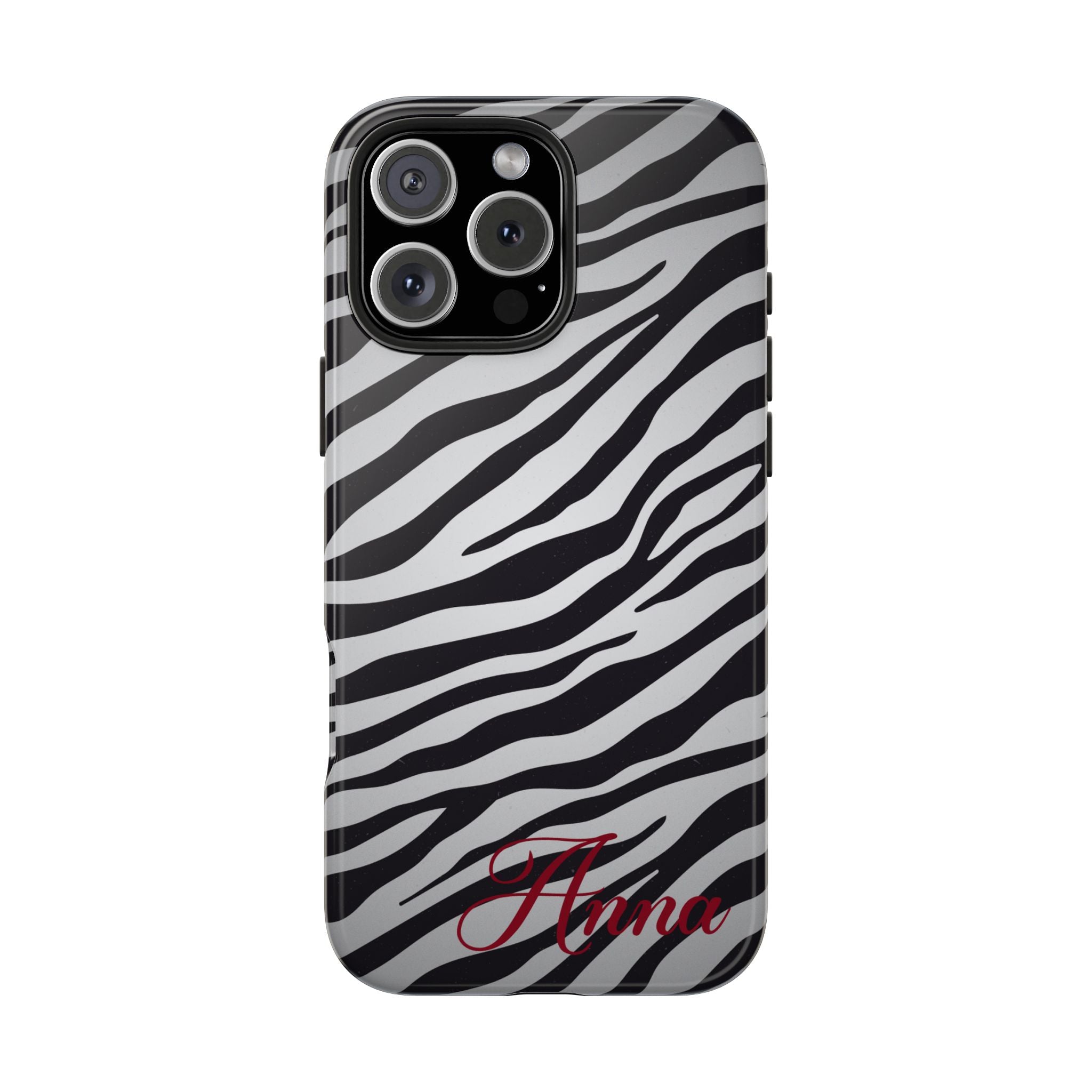 ZEBRA PRINT IPHONE CASE PERSONALIZED