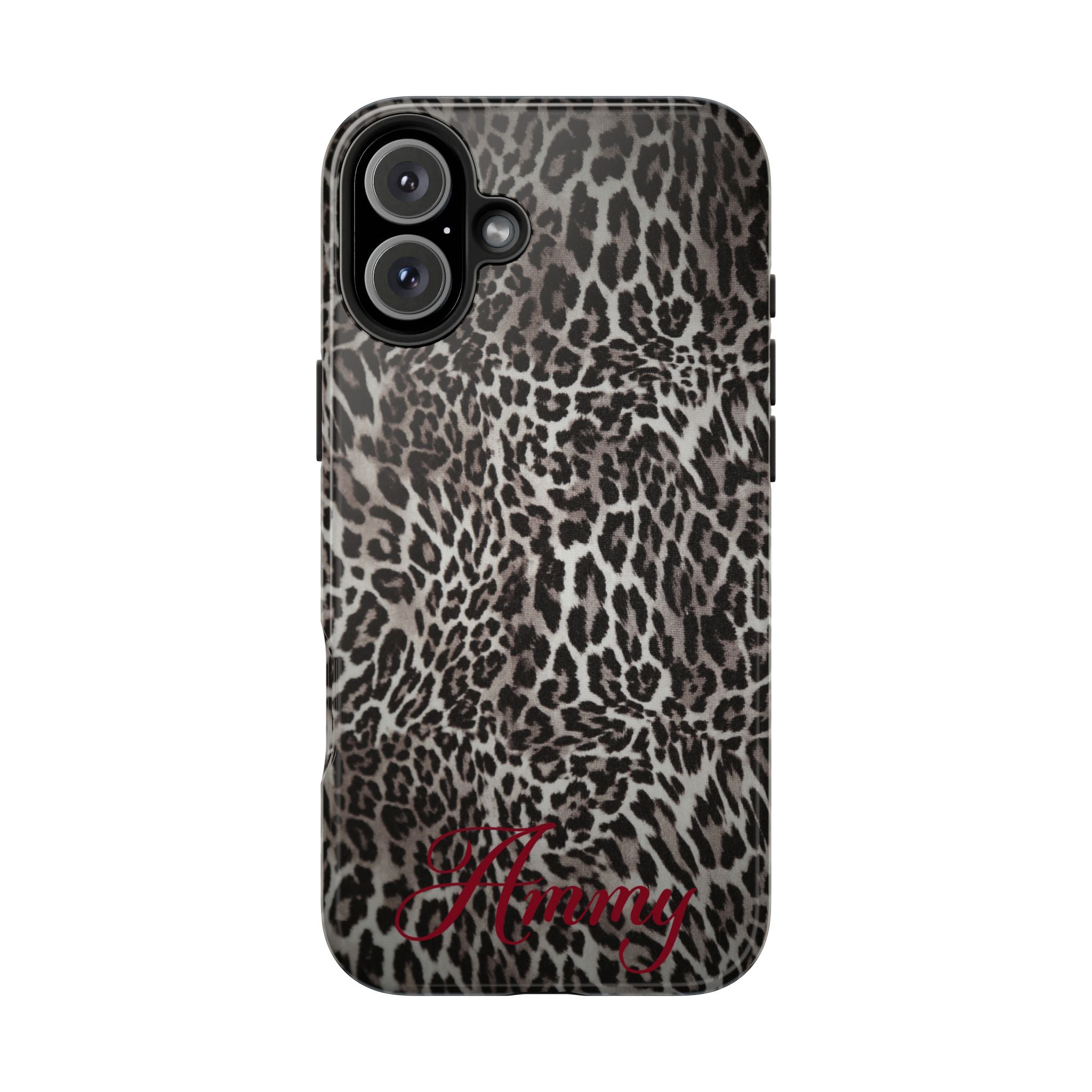 FAUX FUR LEOPARD IPHONE CASE PERSONALIZED