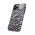 ZEBRA PRINT IPHONE CASE PERSONALIZED