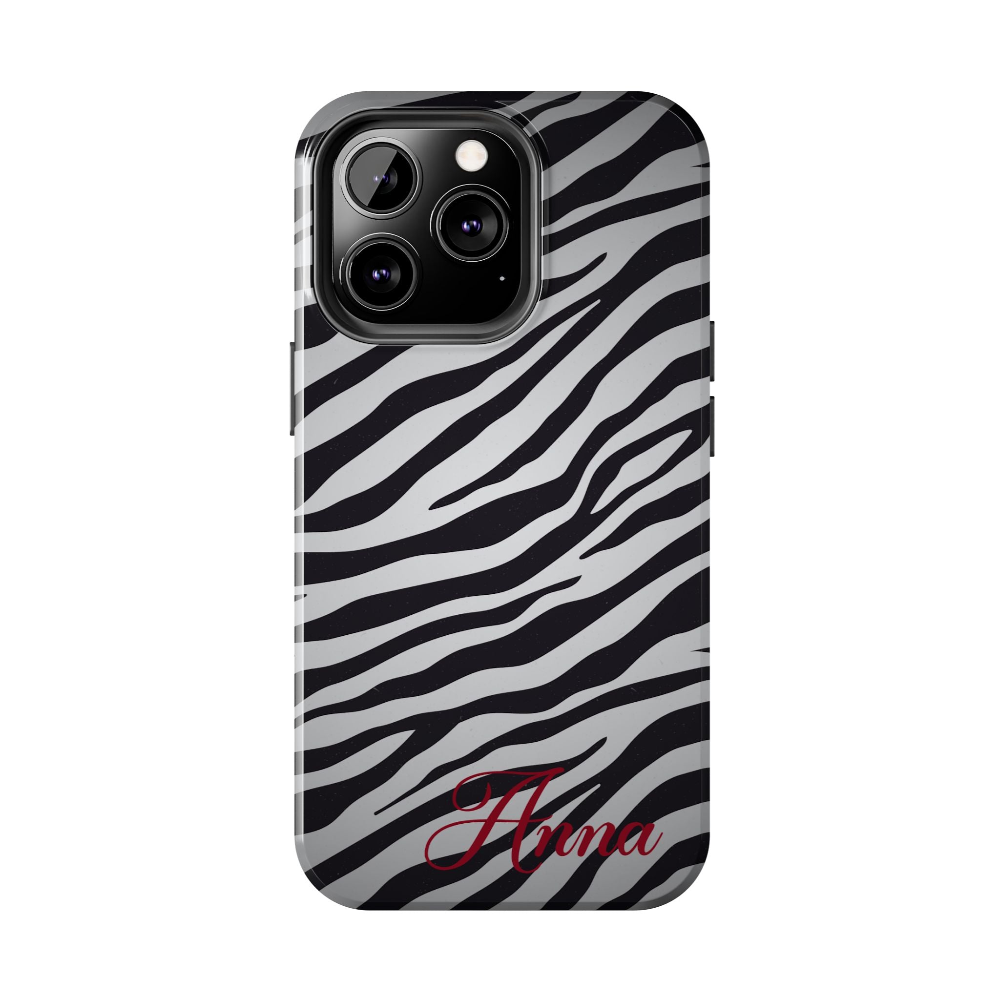 ZEBRA PRINT IPHONE CASE PERSONALIZED