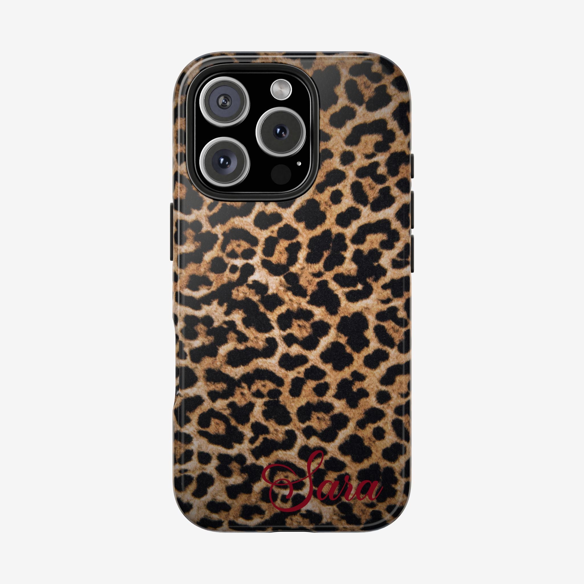 LEOPARD PRINT IPHONE CASE PERSONALIZED
