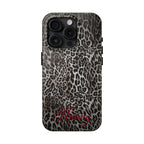 FAUX FUR LEOPARD IPHONE CASE PERSONALIZED