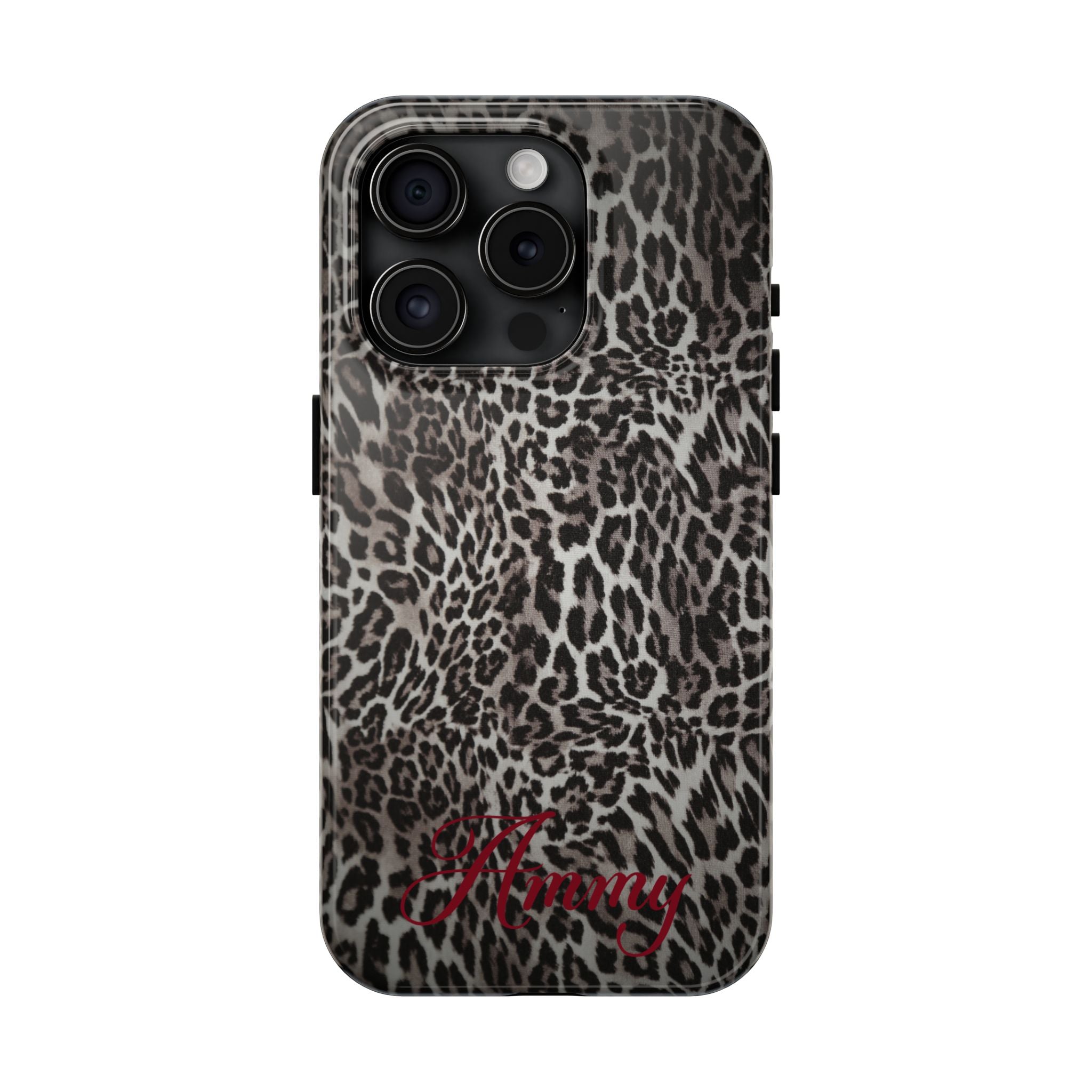 FAUX FUR LEOPARD IPHONE CASE PERSONALIZED