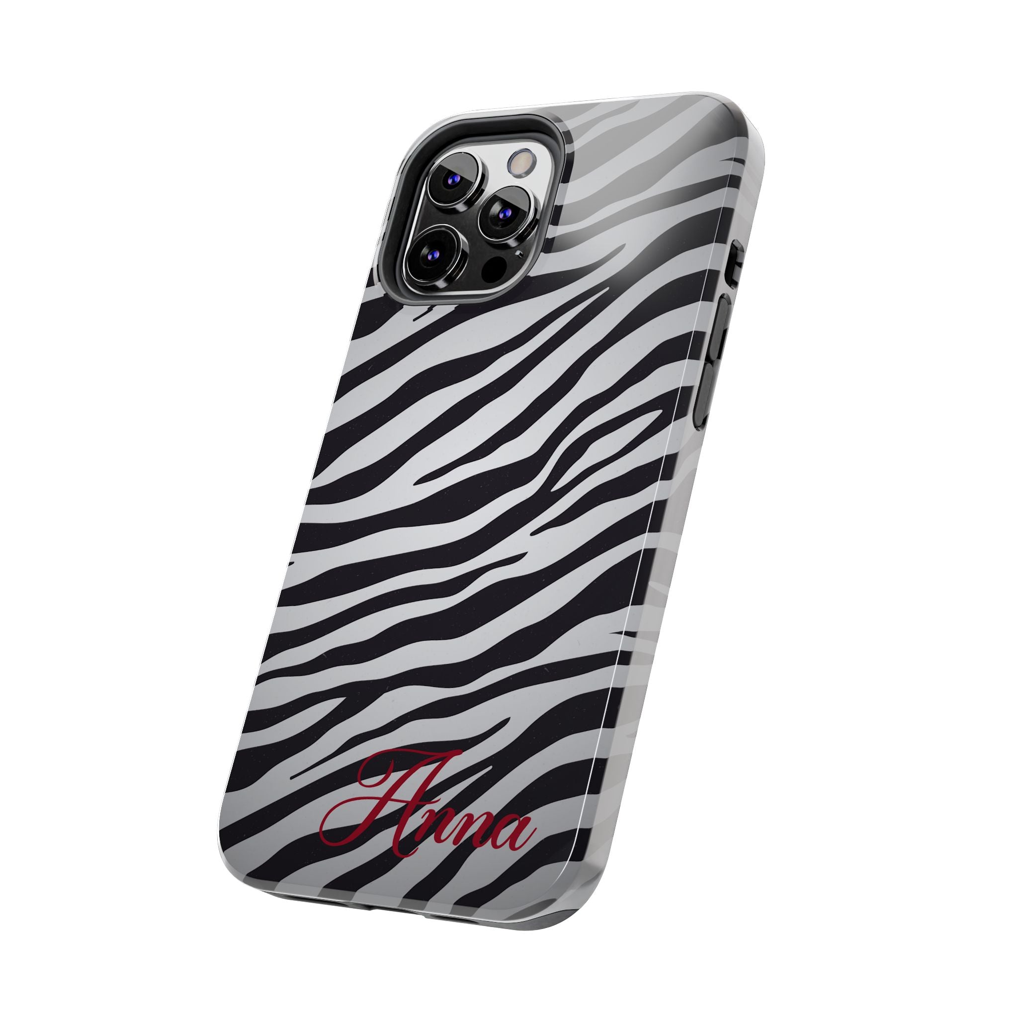 ZEBRA PRINT IPHONE CASE PERSONALIZED