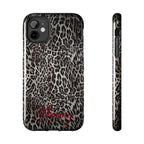 FAUX FUR LEOPARD IPHONE CASE PERSONALIZED
