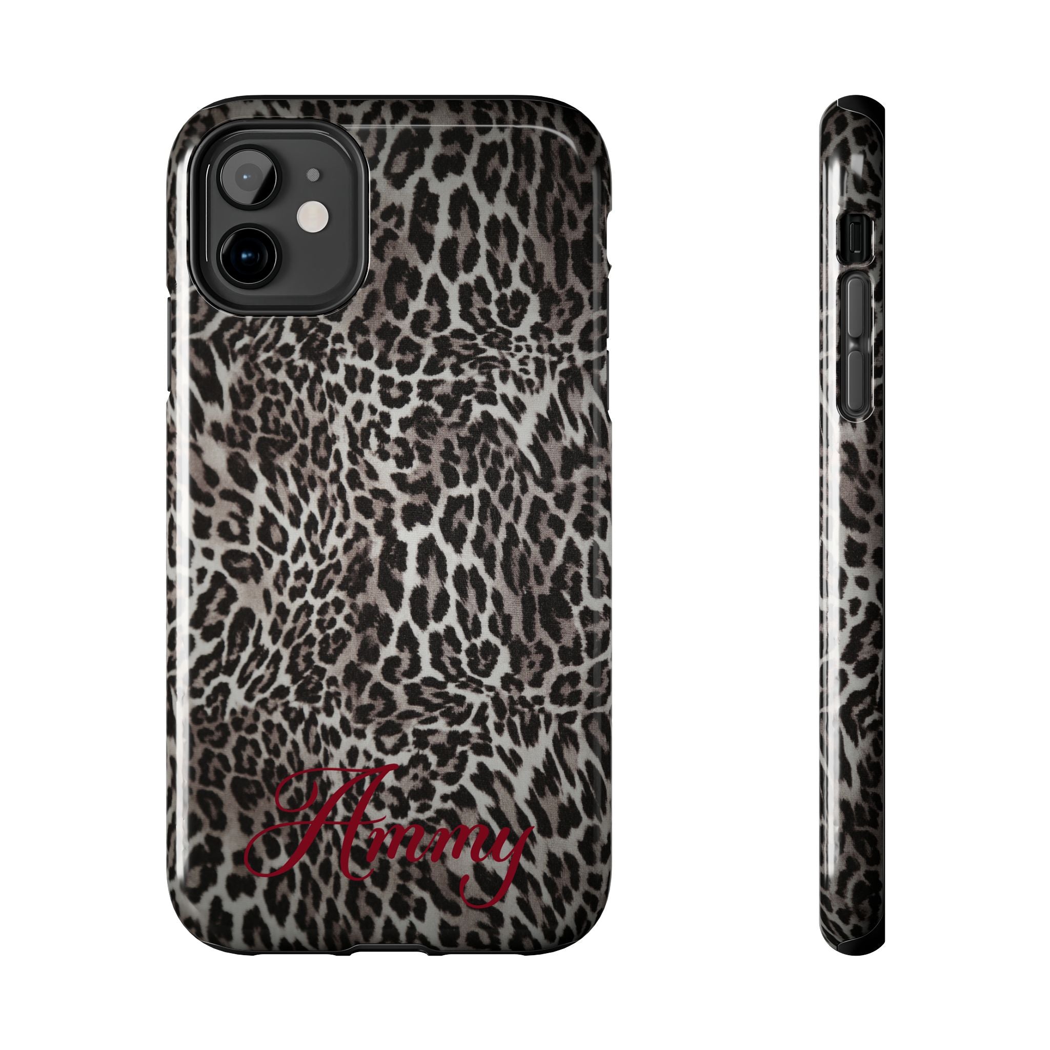 FAUX FUR LEOPARD IPHONE CASE PERSONALIZED