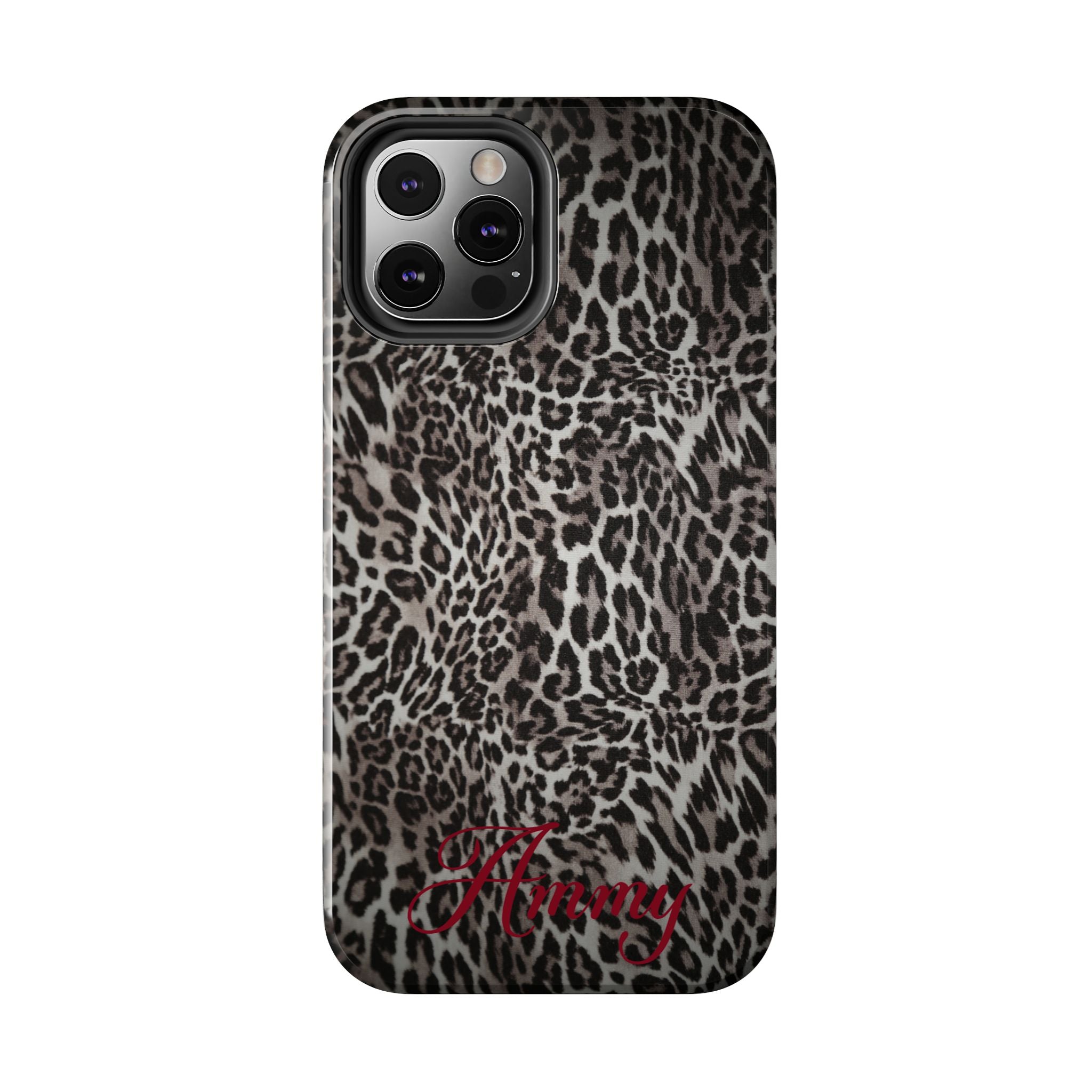FAUX FUR LEOPARD IPHONE CASE PERSONALIZED