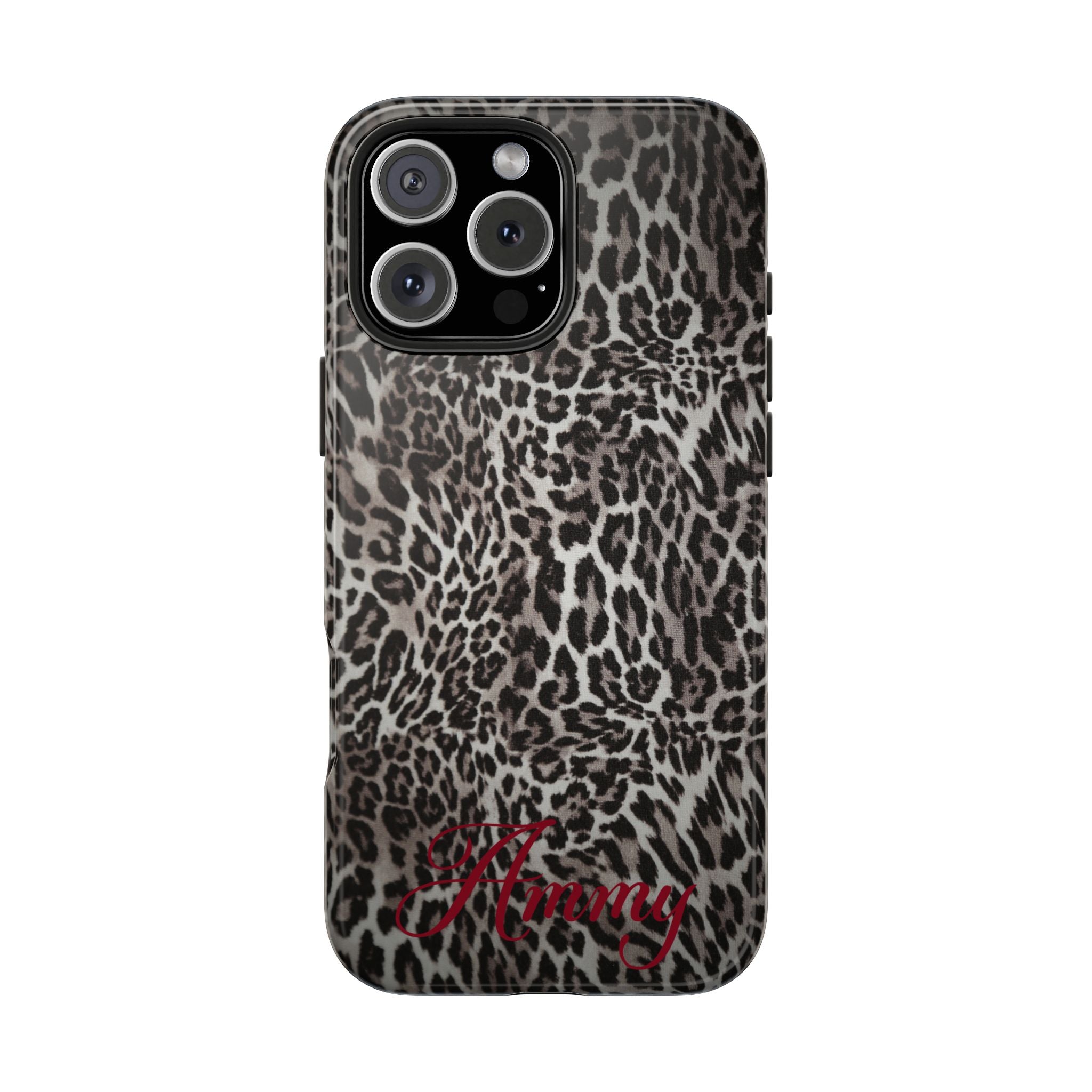 FAUX FUR LEOPARD IPHONE CASE PERSONALIZED