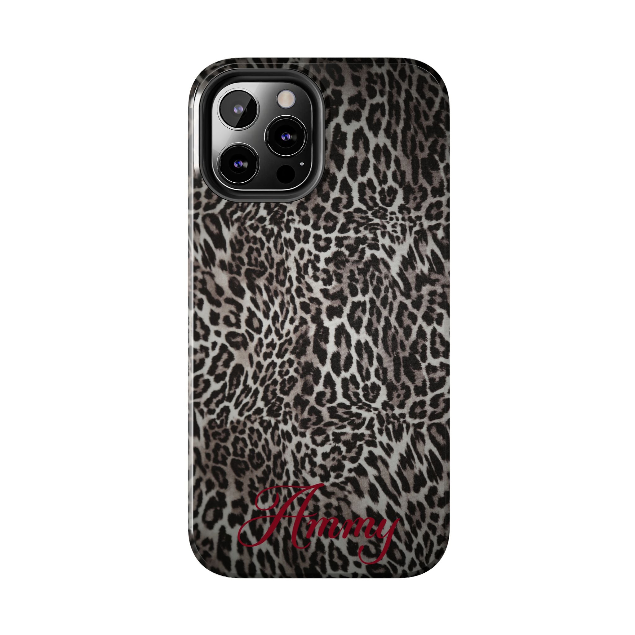 FAUX FUR LEOPARD IPHONE CASE PERSONALIZED