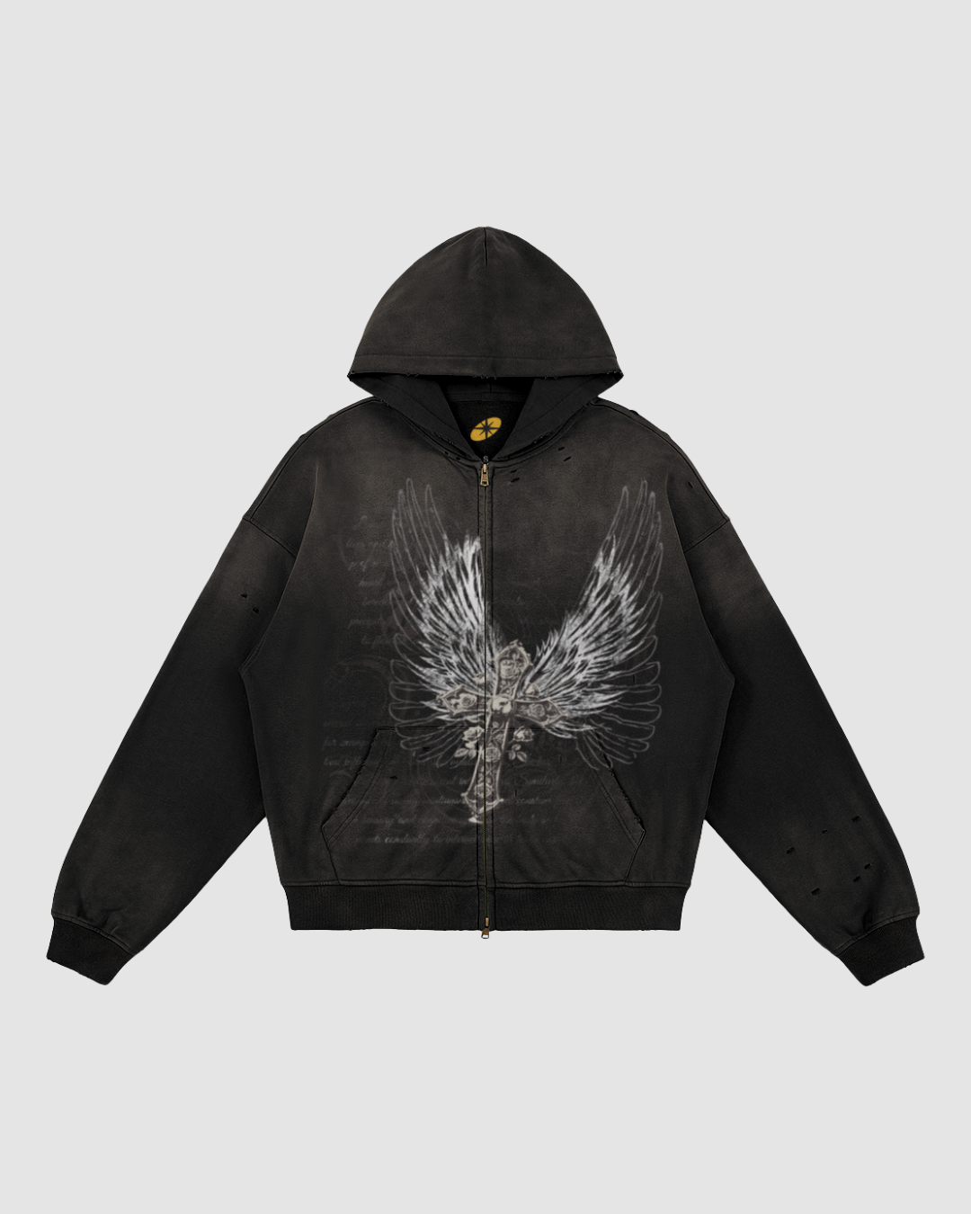 ANGELIC DECAY UNISEX ZIP HOODIE