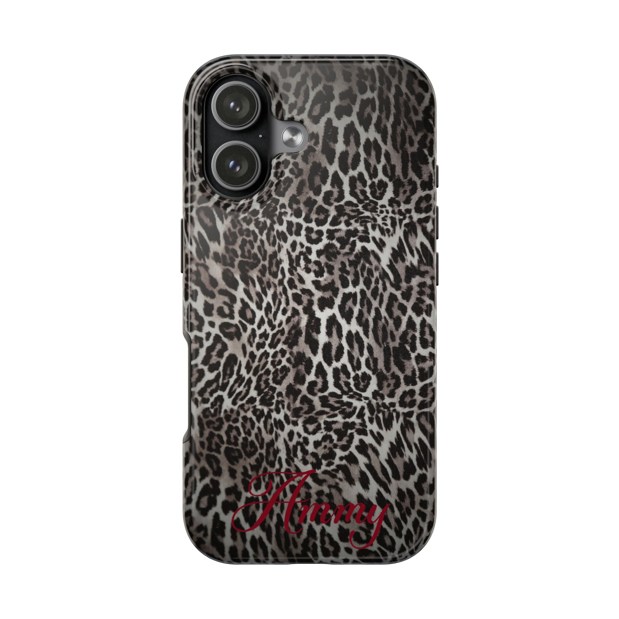 FAUX FUR LEOPARD IPHONE CASE PERSONALIZED