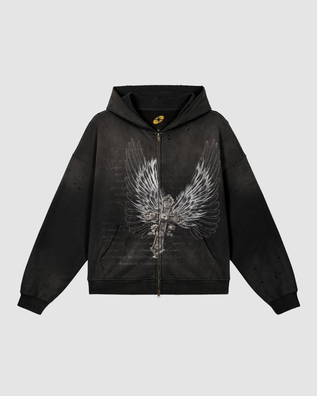 ANGELIC DECAY UNISEX ZIP HOODIE
